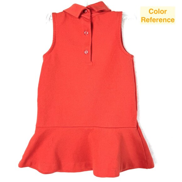Janie And Jack Bow Ponte Mod Dress Baby Girls 18-24 Months Orange Pretty Pumpkin - Picture 2 of 4
